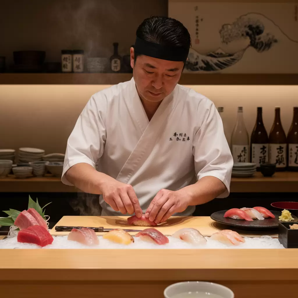 Đầu bếp là nghệ nhân người tạo nên linh hồn cho các Set Sushi cao cấp