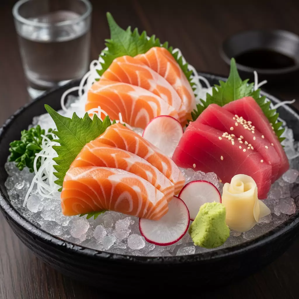 Sashimi tươi sống cần được bảo quản nhiệt độ nghiêm ngặt để giữ nguyên hương vị