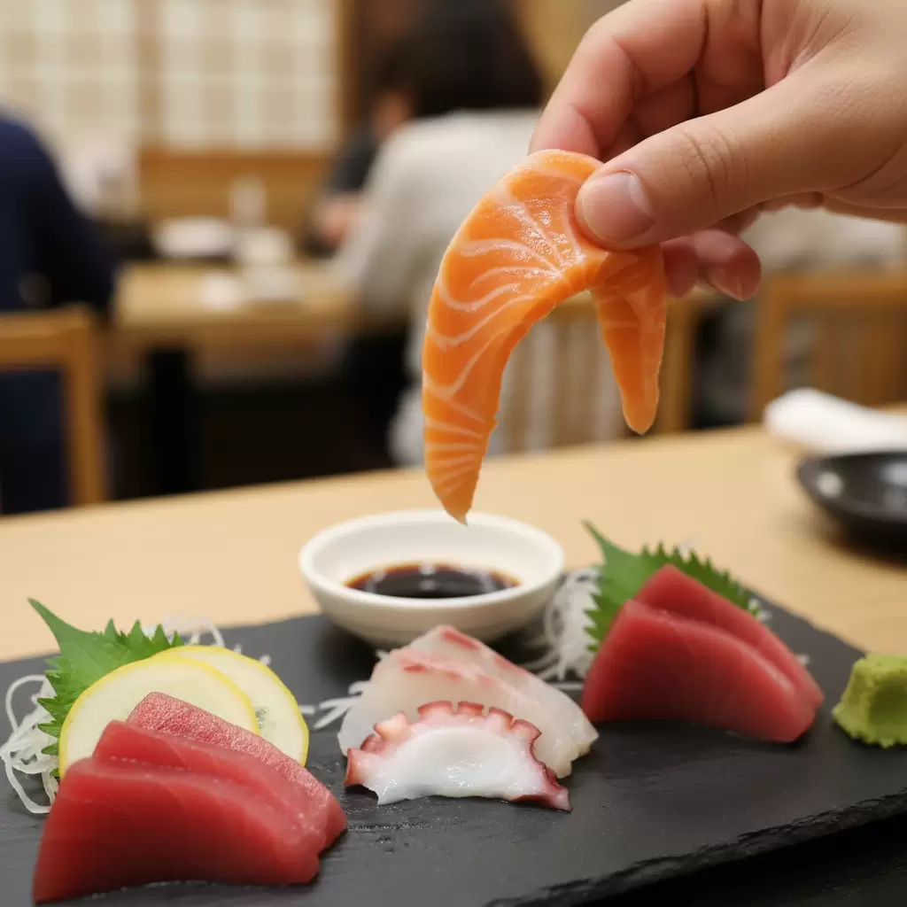 Kiểm tra độ đàn hồi và màu sắc là cách nhanh nhất để xác định chất lượng Sashimi