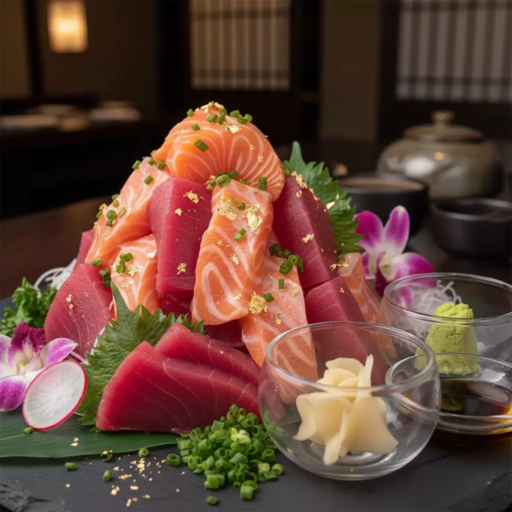 Nghệ thuật Sashimi đỉnh cao với Cá Hồi và Cá Ngừ tươi