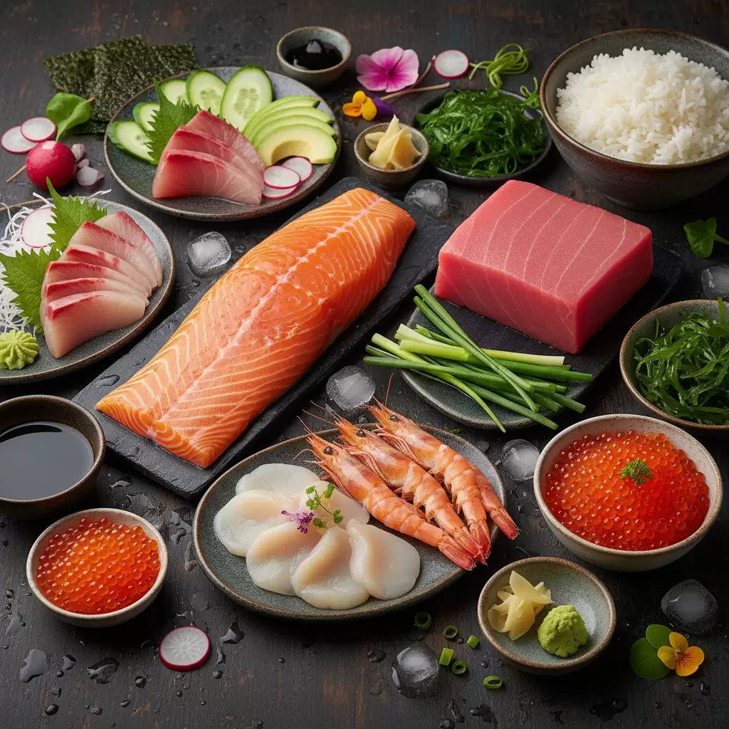 Nguyên liệu tươi sống là yếu tố then chốt để tạo nên món Nhật hoàn hảo