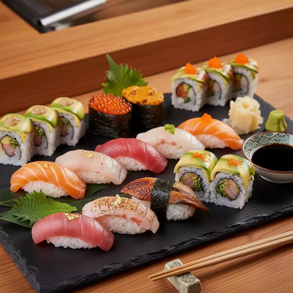 Sushi Nhi nổi bật với các món ăn được chế biến tỉ mỉ đảm bảo hương vị và thẩm mỹ