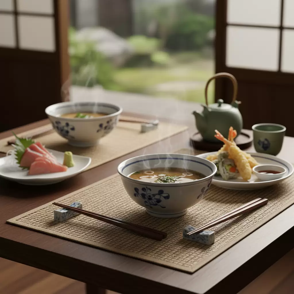 Bộ dụng cụ ăn uống tiêu chuẩn là yếu tố then chốt tạo nên trải nghiệm ẩm thực Nhật Bản trọn vẹn